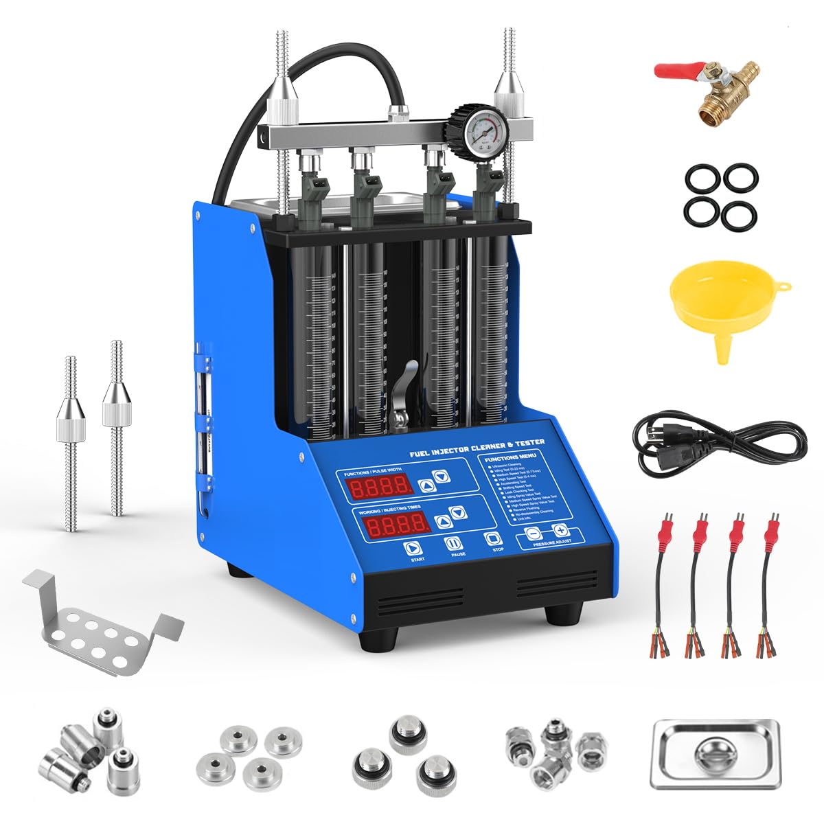 CMTOOL Ultrasonic Fuel Injector Cleaner Machine - 9 Test Modes, 800ml Tank for Auto & Motorcycle Maintenance | Professional Automotive Tool Kit for Engine Performance & Fuel System Cleaning