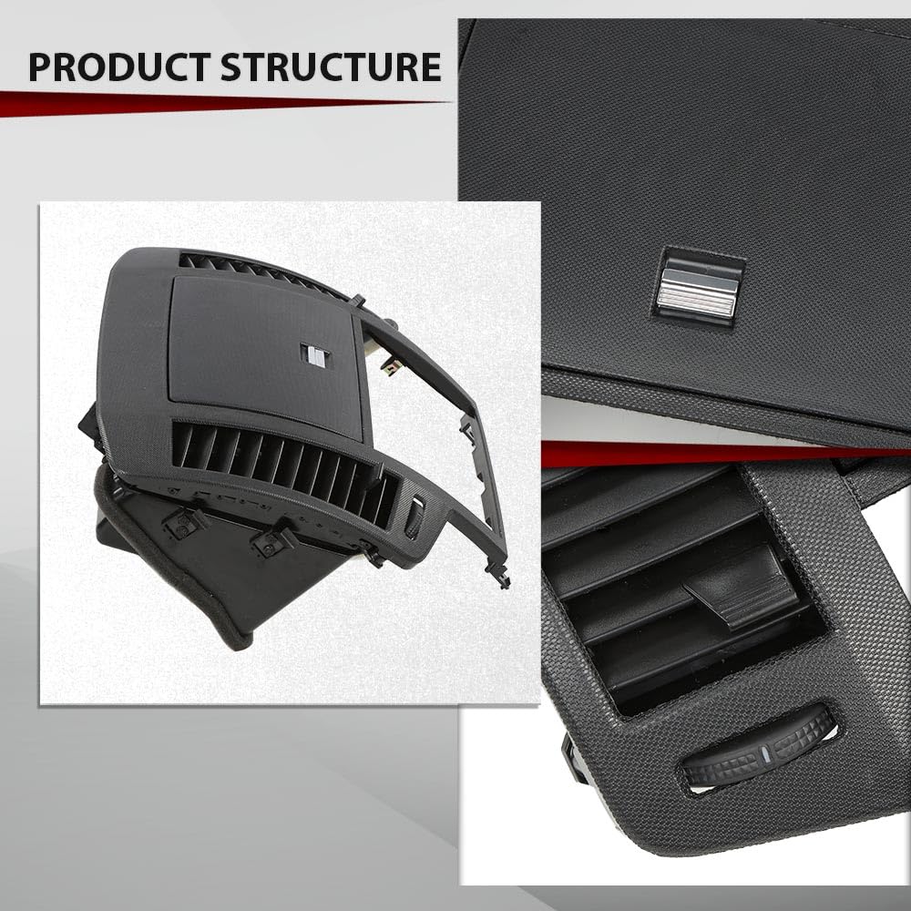 Black Center Dash Radio Bezel Storage Cubby with Vents for 2005-2006 Nissan Altima - Perfect for Car Organizers & Phone Holders