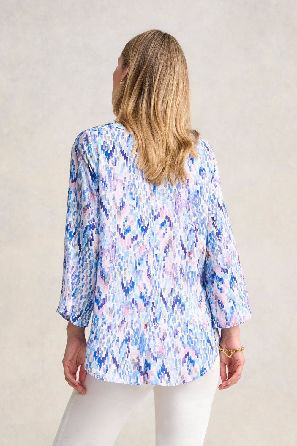 Stylish Swing Hem Tunic with Abstract Texture - Perfect for Casual Outings, Office Wear & Date Nights