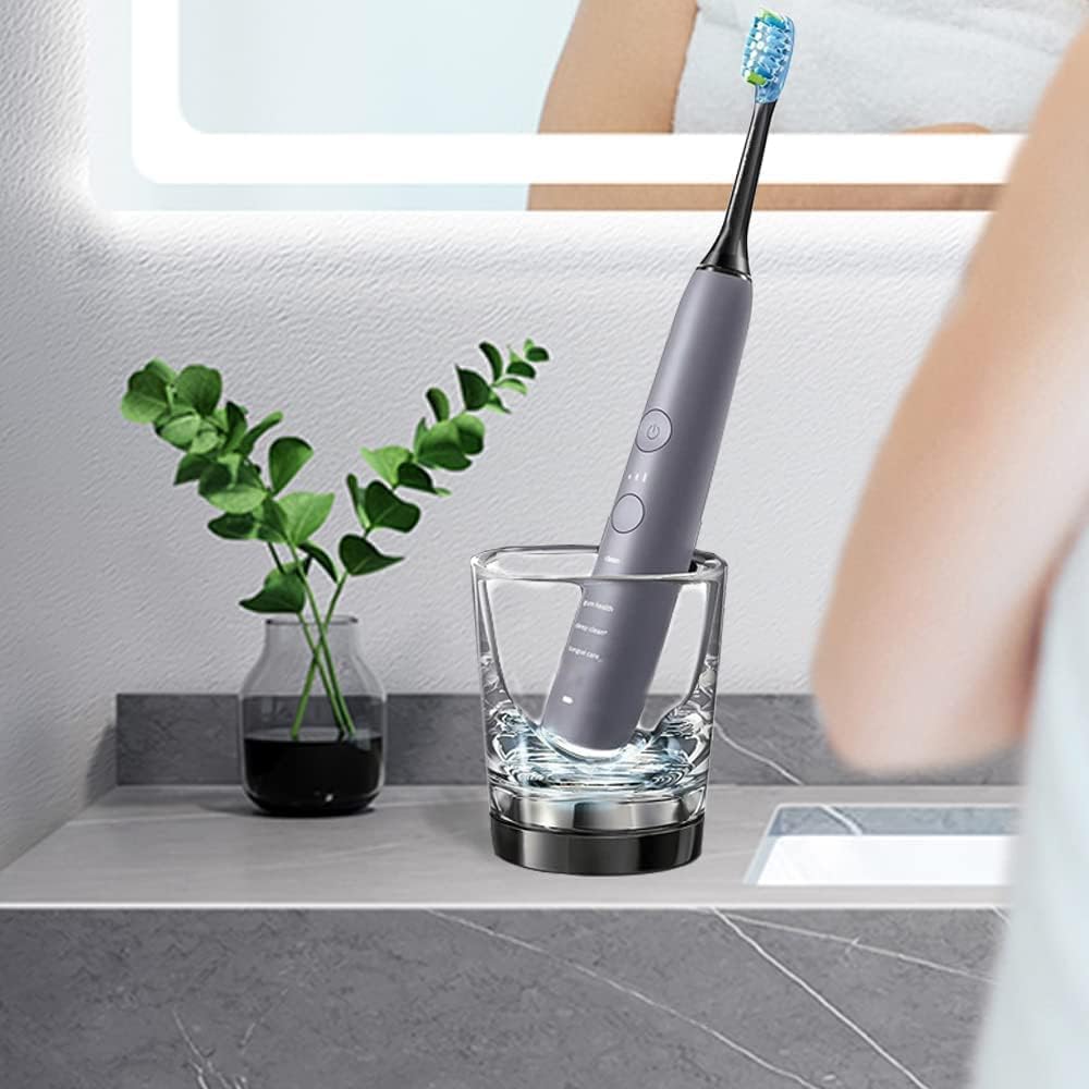 Philips Sonicare Replacement Electric Toothbrush Charger Base with Glass Cup (Model CBA2001) - Compatible with Smart 9300, 9500, 9700 Series & HX9901, HX9903, HX9924, HX9954, HX9957, HX9984 - Perfect for Home, Travel, and Daily Oral Care
