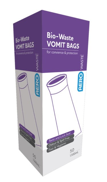 Disposable Vomit Bags 1500ml - 50 Pack | Leak-Proof Biohazard Waste Bags for Airplane, Car & Hospital Use | Motion Sickness & Medical Emergency Essentials
