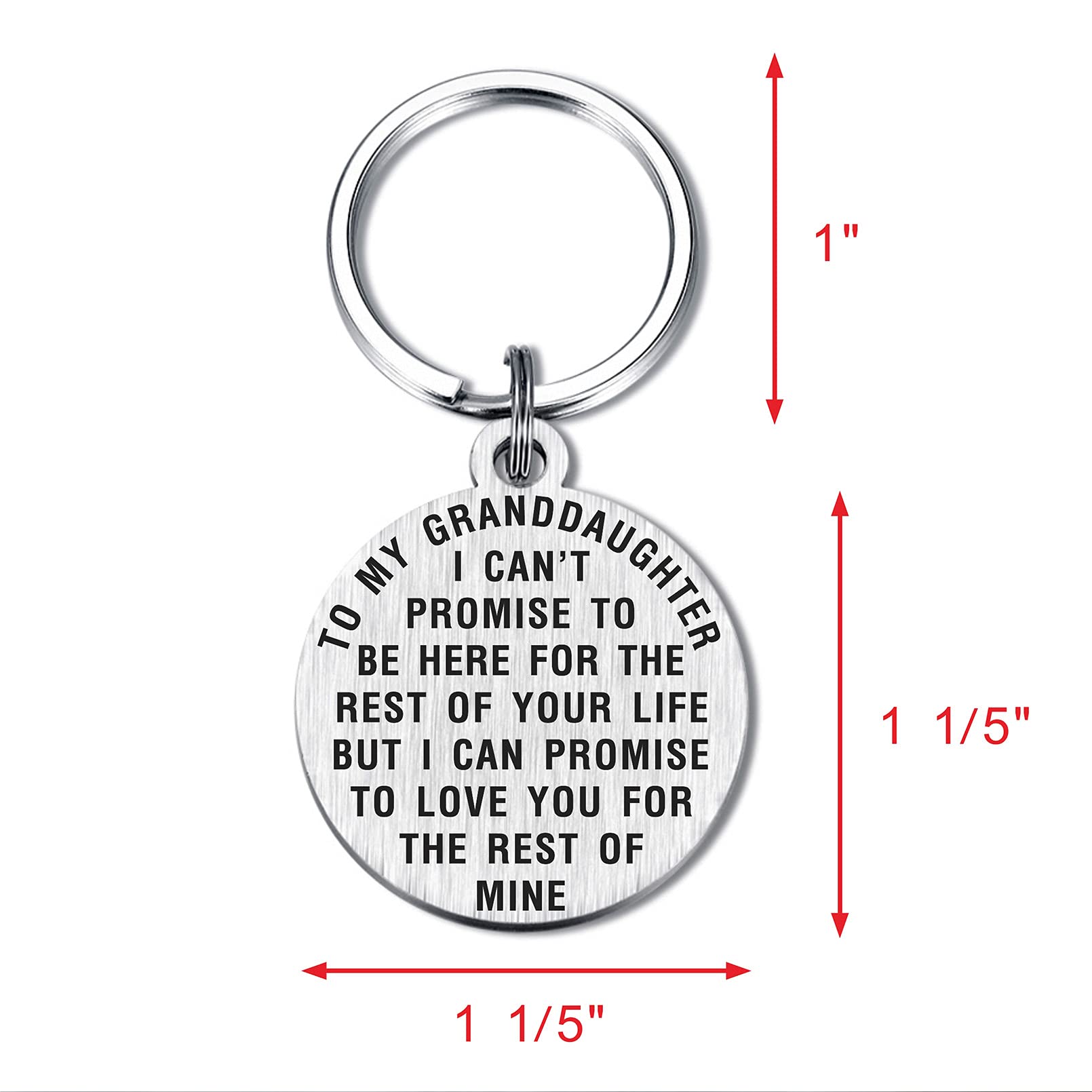 Granddaughter Gifts from Grandma & Grandpa - Inspirational Keychain for Birthday, Christmas, Graduation - Perfect Keepsake for Special Occasions & Daily Encouragement