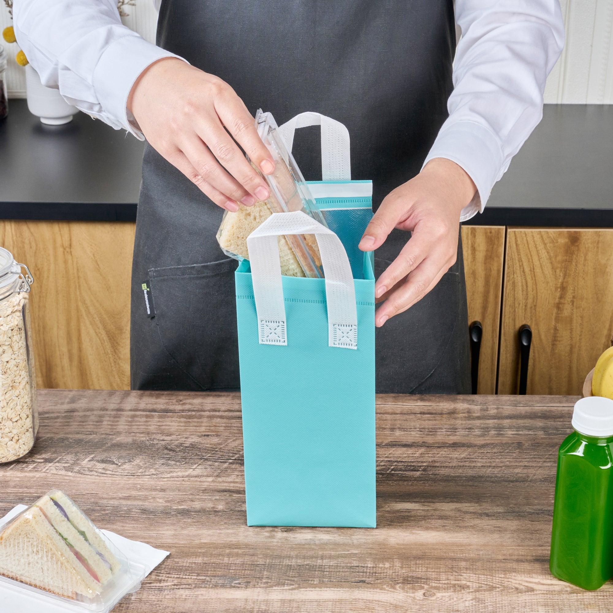Premium Insulated Take Out Bags - Tamper Evident Food Delivery Bags (4.75
