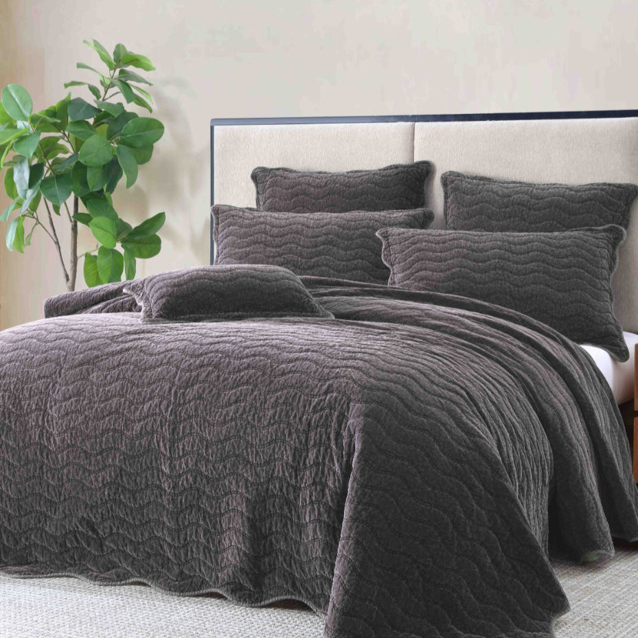 Premium Indiana Charcoal Cushion - Soft & Stylish Home Decor for Sofa, Bed, or Office - Private Collection Luxury Throw Pillow