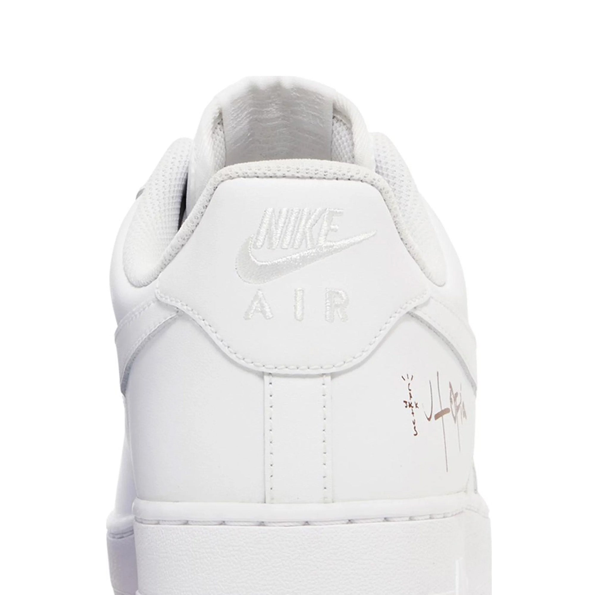 Nike Air Force 1 Low '07 x Travis Scott 'White Utopia Edition' Sneakers - Limited Edition White Leather Basketball Shoes for Men - Perfect for Streetwear, Sneaker Collection & Casual Wear