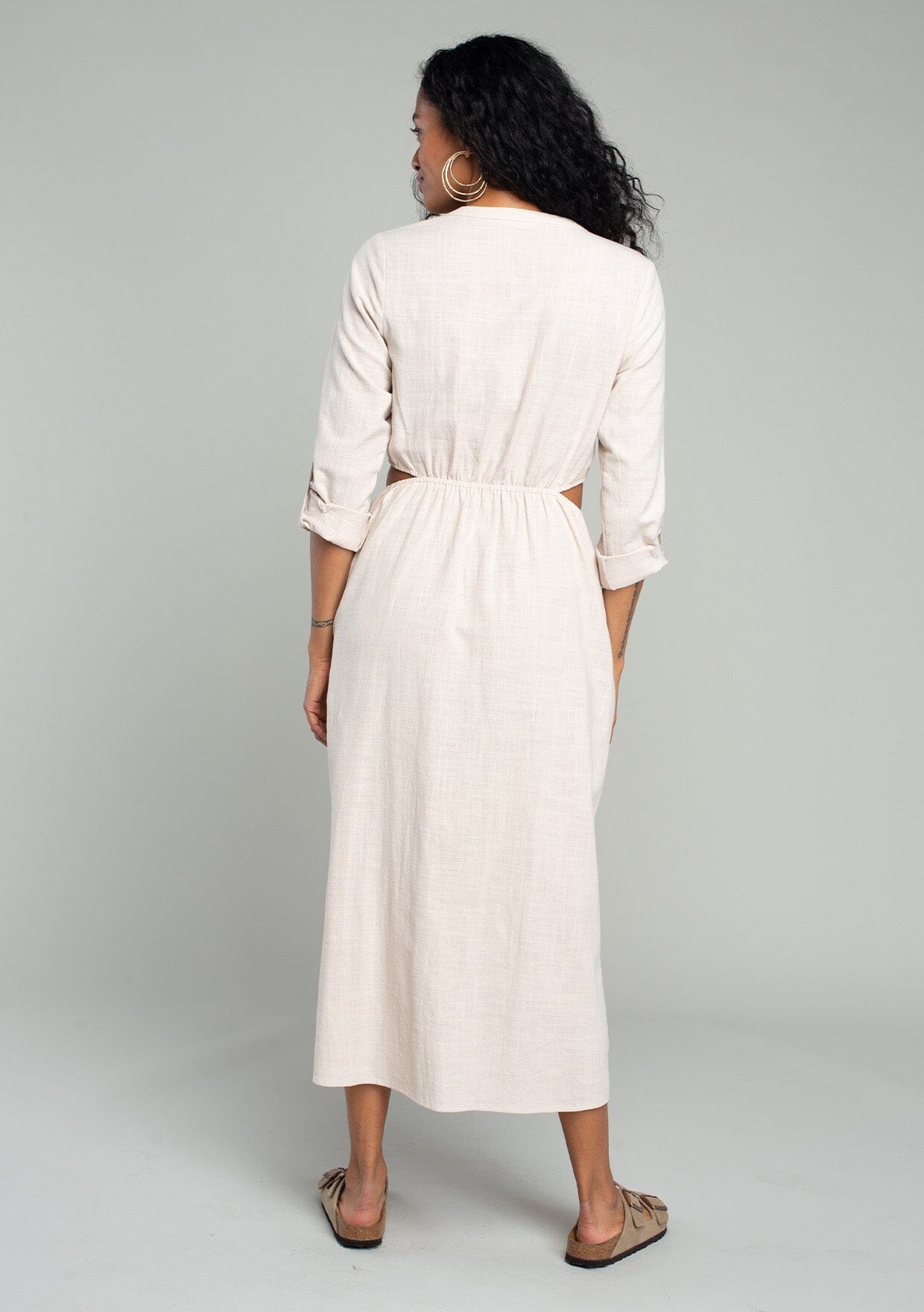 Carlotta Cutout Midi Dress - Flowy Summer Dress for Women, Elegant Sleeveless Party Dress with Side Cutouts, Perfect for Cocktail Parties, Date Nights & Beach Vacations