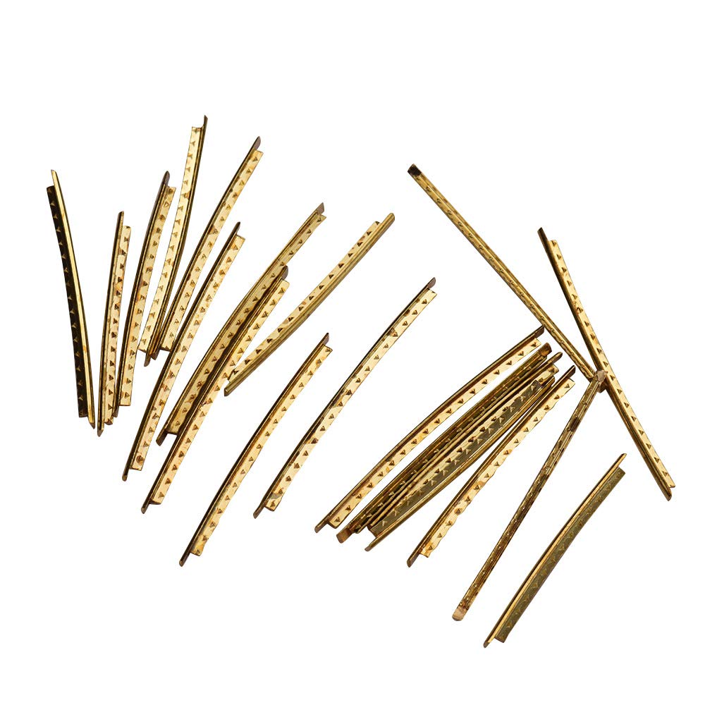 20pcs 2.0MM Brass Guitar Fret Wire - Premium Fretwires for Folk & Classic Guitar Fingerboard Replacement - Perfect for DIY Guitar Repair and Maintenance