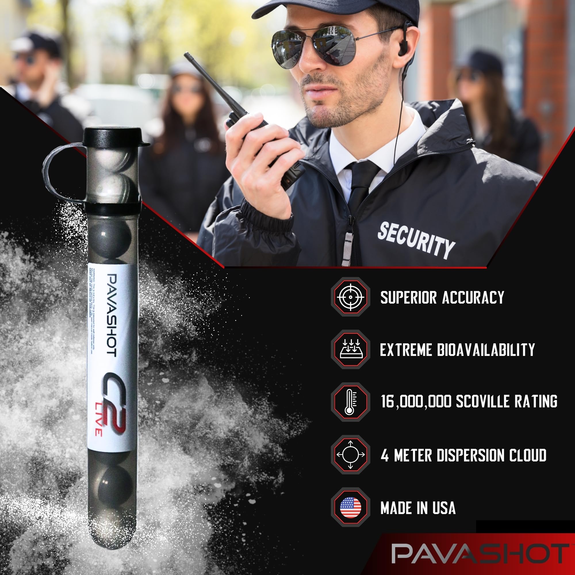 PavaBall - Police Grade .68 Caliber Pepper Projectiles with 2% Capsaicin | Non-Lethal Self Defense Ammo | 10 Count PAVA & Capsaicin Powder Balls (C2 Live) for Home Security, Riot Control & Personal Protection
