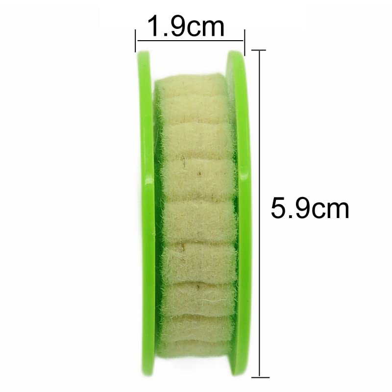 1Pc Bike Chain Oiler Lubricator with 2 Replacement Wool Felts - Bicycle Chain Gear Oiler Roller for Mountain, City & Road Bikes - Easy Chain Maintenance Tool for Smooth Cycling Performance