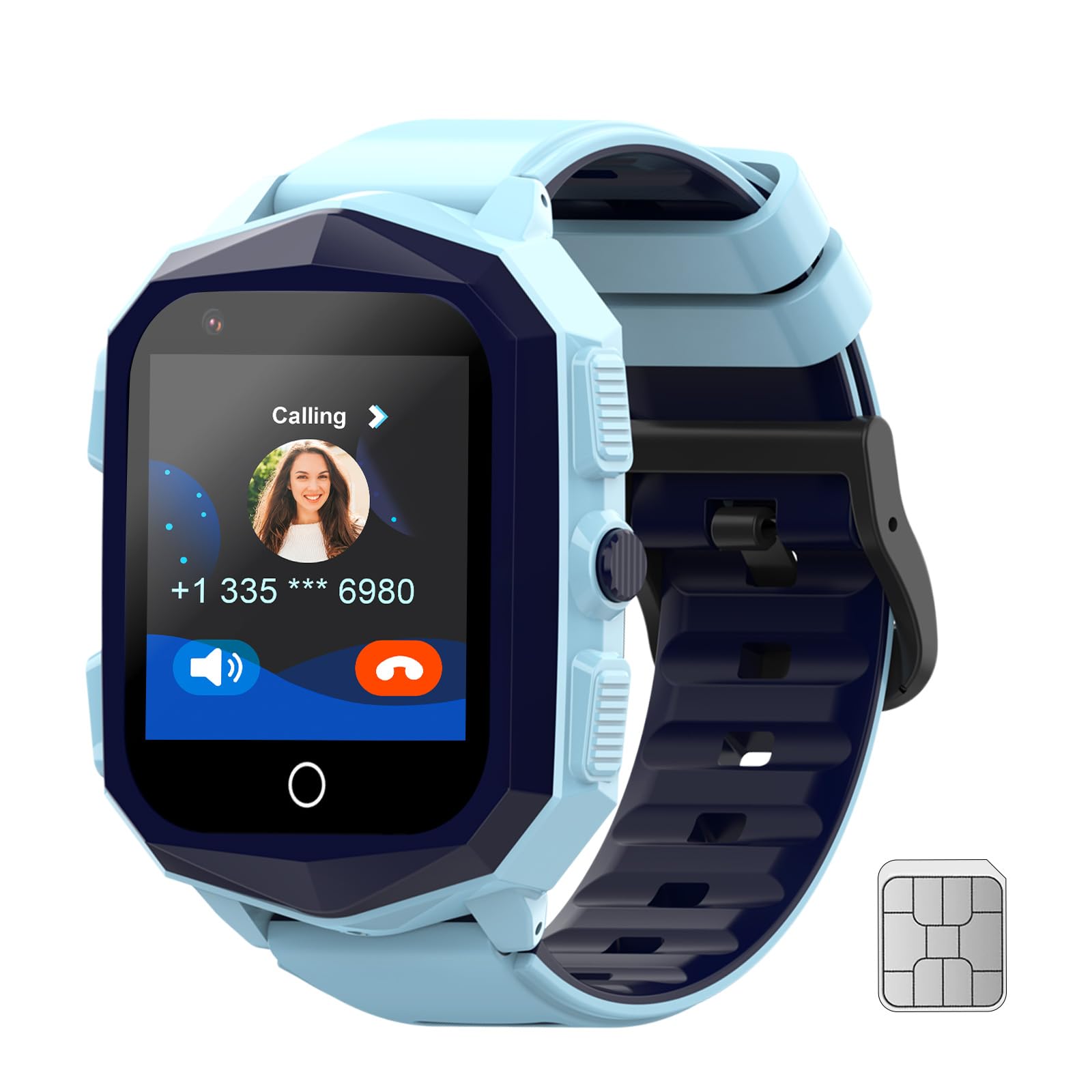 Wonlex 4G Kids Smart Watch with GPS Tracker, Video Call, Camera & SOS Emergency - 1.4 Inch Unlocked Children's Smartphone Watch - Perfect Birthday Gift for Boys & Girls Ages 3-10 - Ideal for School, Outdoor Play & Family Safety Tracking