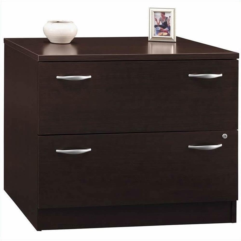 Bush Business Furniture Series C Right-Hand L-Shaped Corner Desk with Lateral File Drawer - Home Office & Workspace Solution for Small Spaces