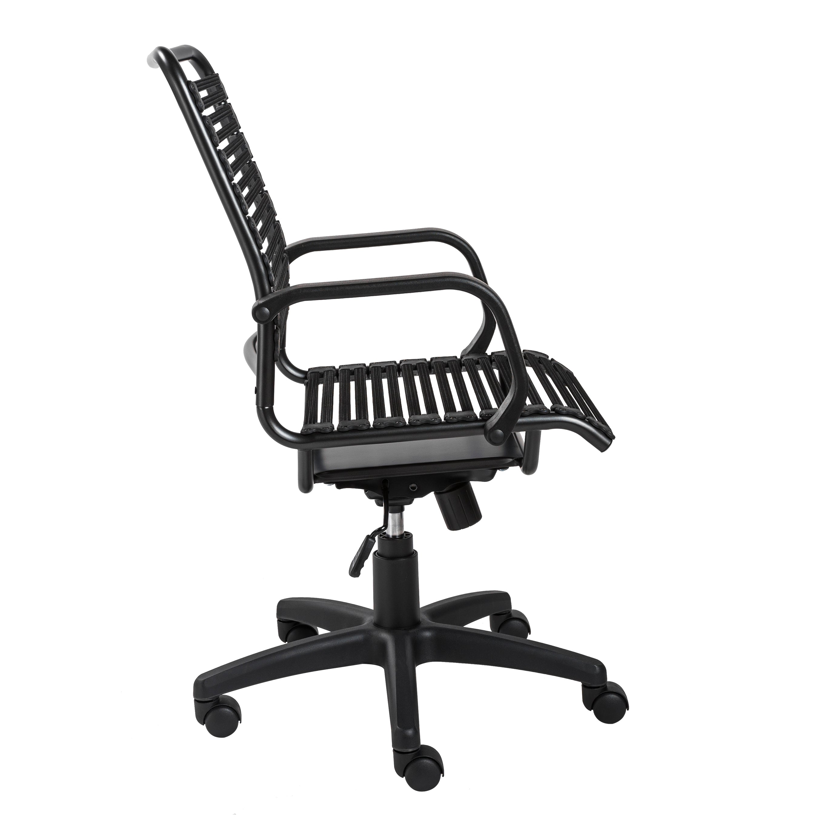 Allison Bungie Flat High Back Office Chair - Black Mesh with Graphite Frame & Base | Ergonomic Desk Chair for Home Office, Gaming & Workspace