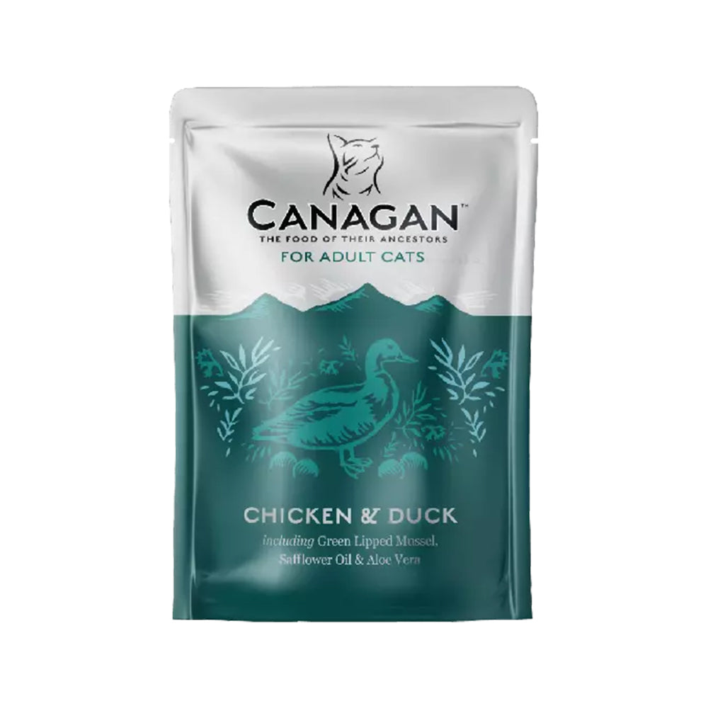 Premium Chicken & Duck Recipe Adult Cat Food Pouches - Grain-Free Wet Cat Food for Indoor & Outdoor Cats - Perfect for Mealtime, Travel & Training Treats