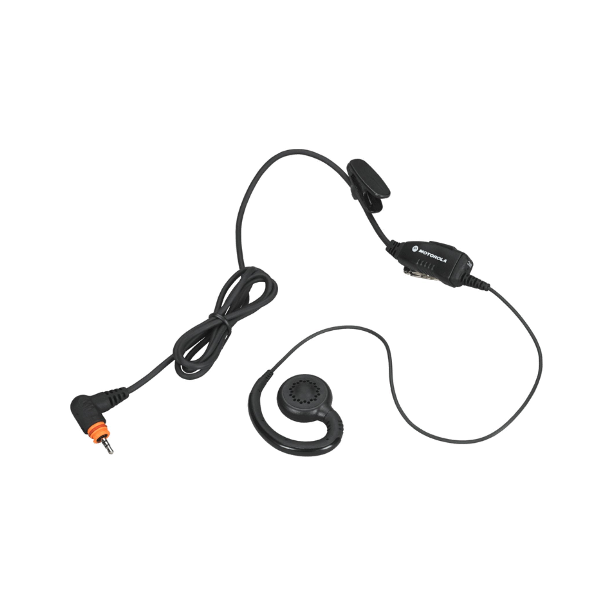 Motorola PMLN7189A Swivel Earpiece with In-Line Microphone & PTT Button - Hands-Free Communication for Truckers, Security, and Warehouse Workers