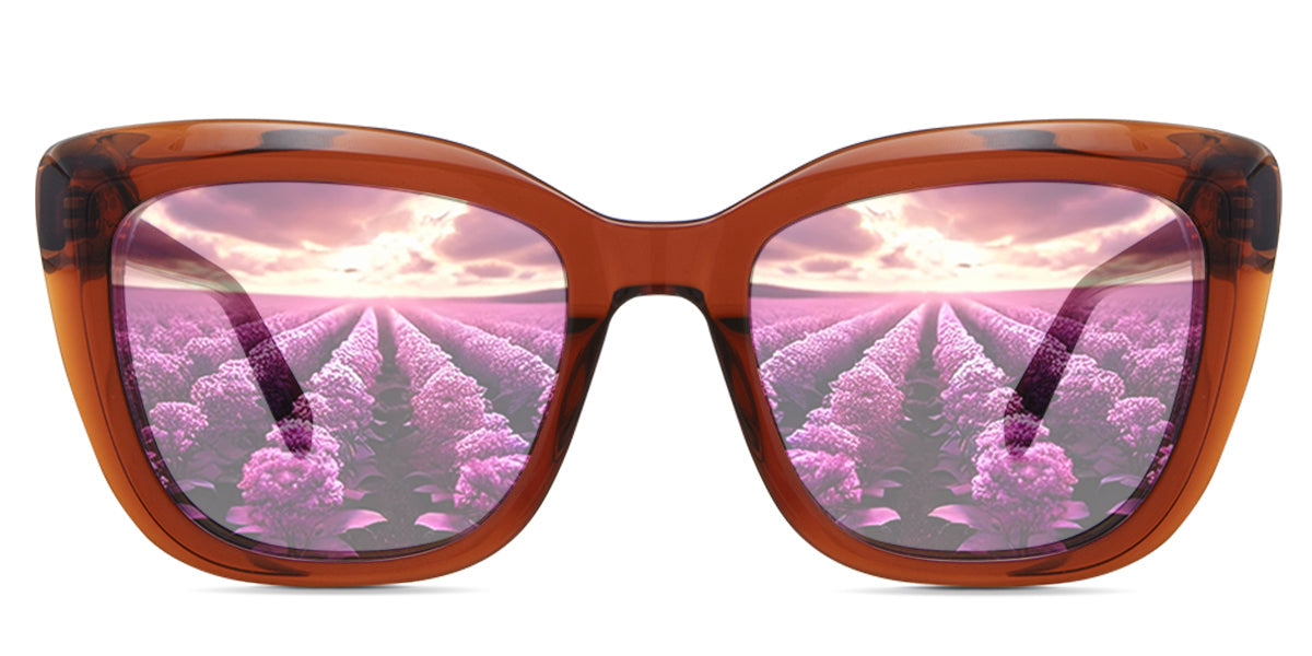 LESA Women's Prescription Tinted Glasses - Stylish & UV Protection for Reading, Driving & Outdoor Activities