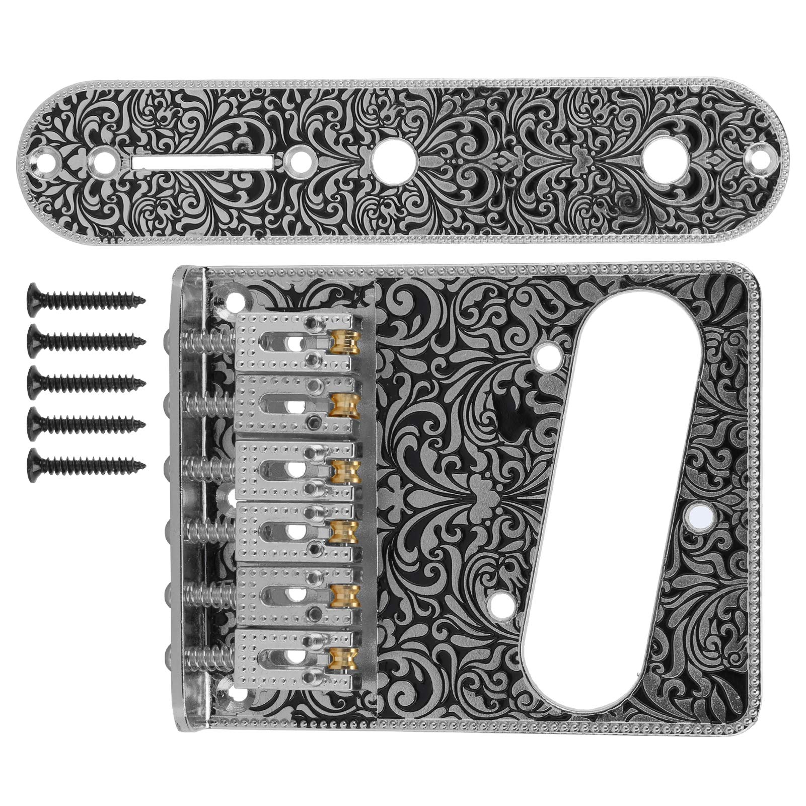 Qqmora Professional Silver Electric Guitar Bridge - High-Quality Guitar Accessory for Musicians & Guitarists | Perfect for Live Performances & Studio Recording