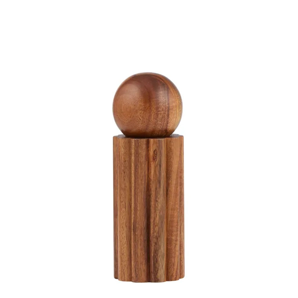 Premium Natural Wood Salt and Pepper Grinder Set - 5.5x16cm Handcrafted Spice Mill for Gourmet Cooking, Kitchen & Dining Table Use