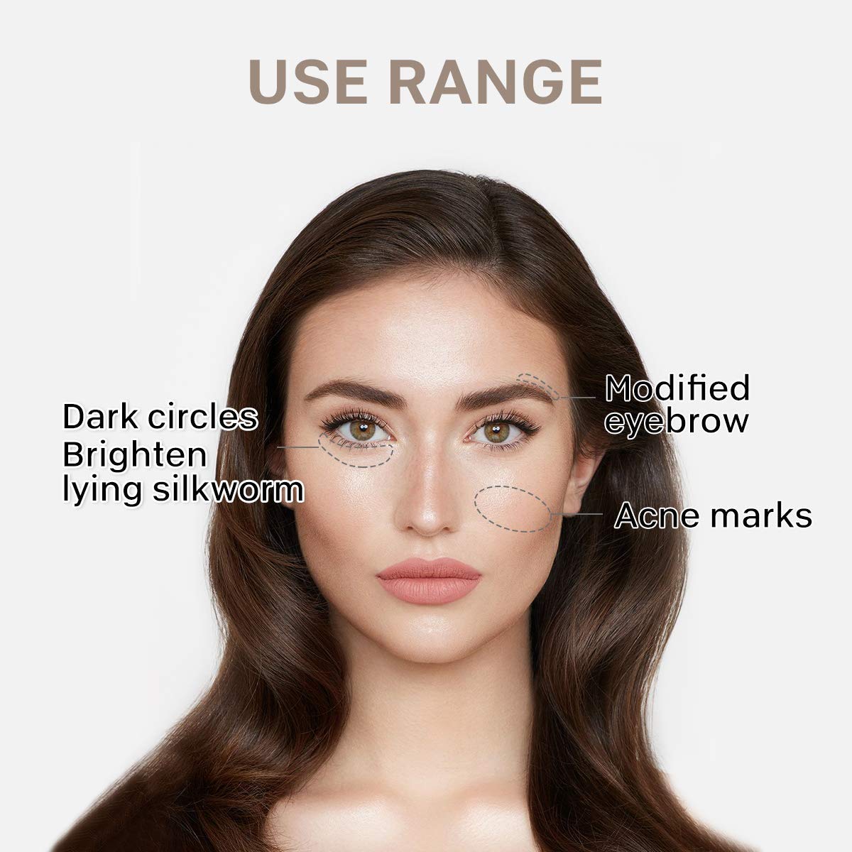 KISSIO Concealer Pencil - Waterproof Long-Lasting Under Eye Concealer for Dark Circles, Acne & Freckles Coverage - Brightening Skin Corrector (01# Porcelain) - Perfect for Everyday Makeup & Touch-Ups