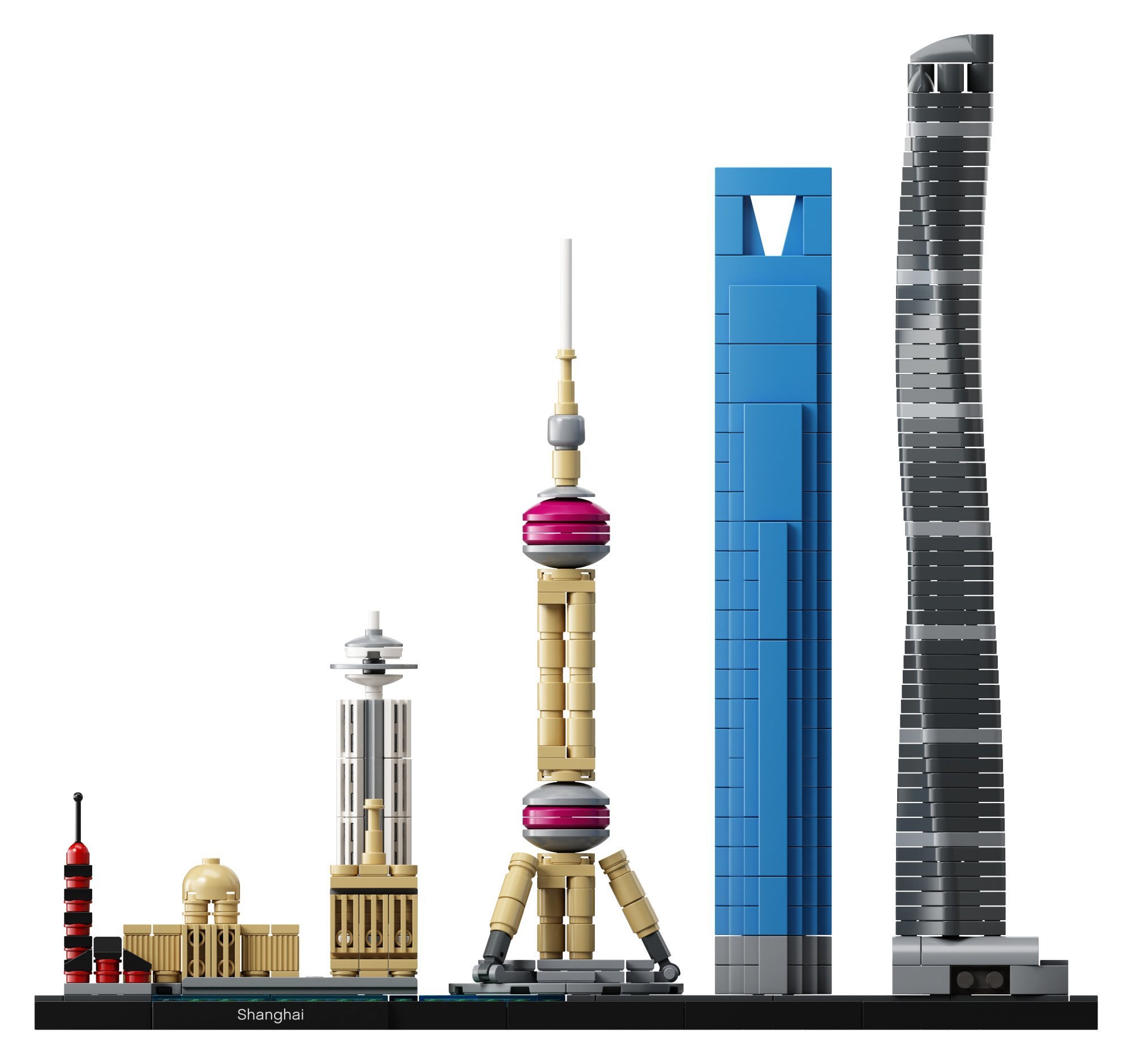 LEGO Architecture Shanghai Skyline Building Set - 21039 Model Kit with 597 Pieces for Adults & Collectors - Perfect for Home Decor, Office Display & Gift Giving