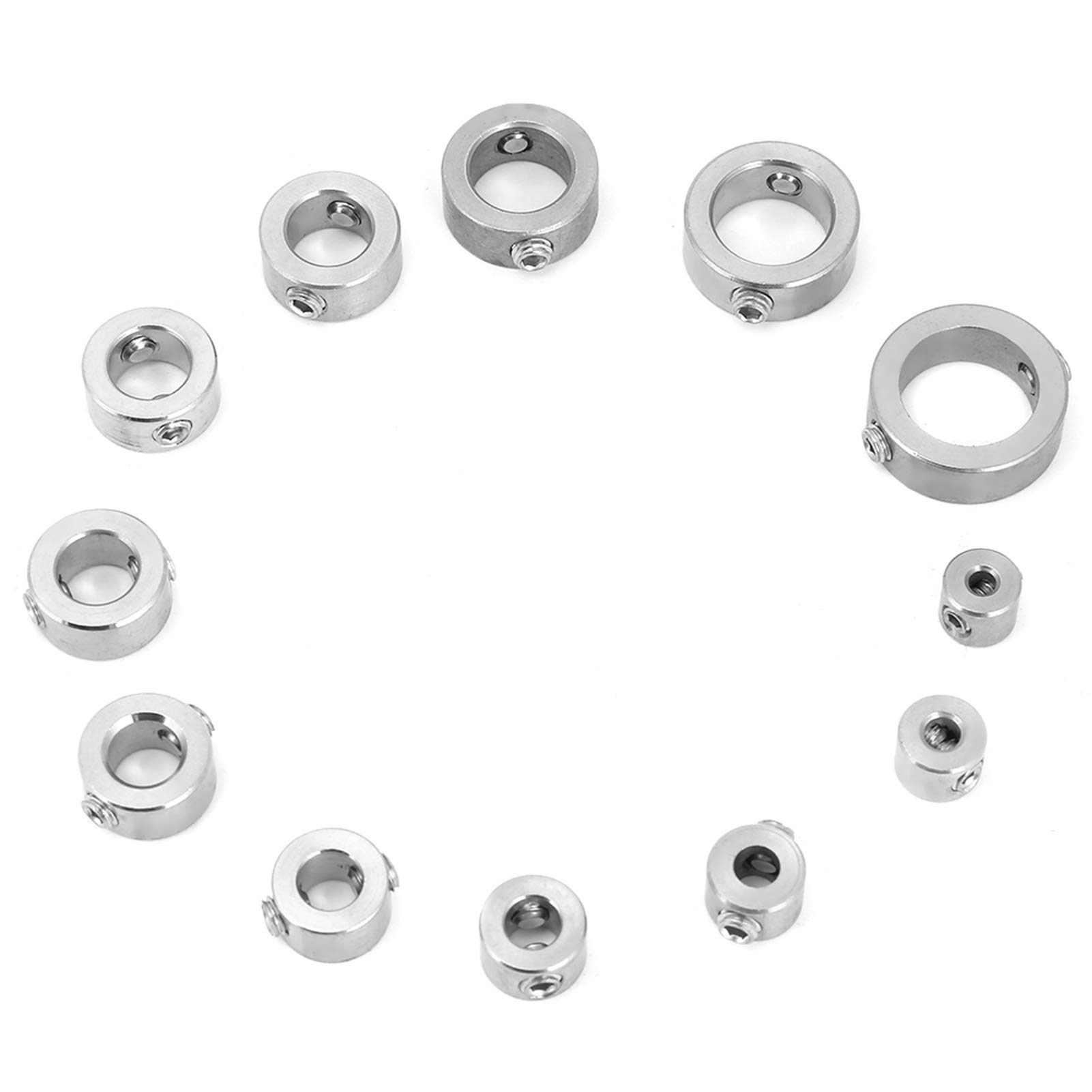 12pcs 3-16mm Stainless Steel Drill Bit Depth Stop Collar Set with Hex Wrench | Precision Drilling Limit Rings for Wood, Metal & Plastic | Perfect for DIY Projects & Professional Use
