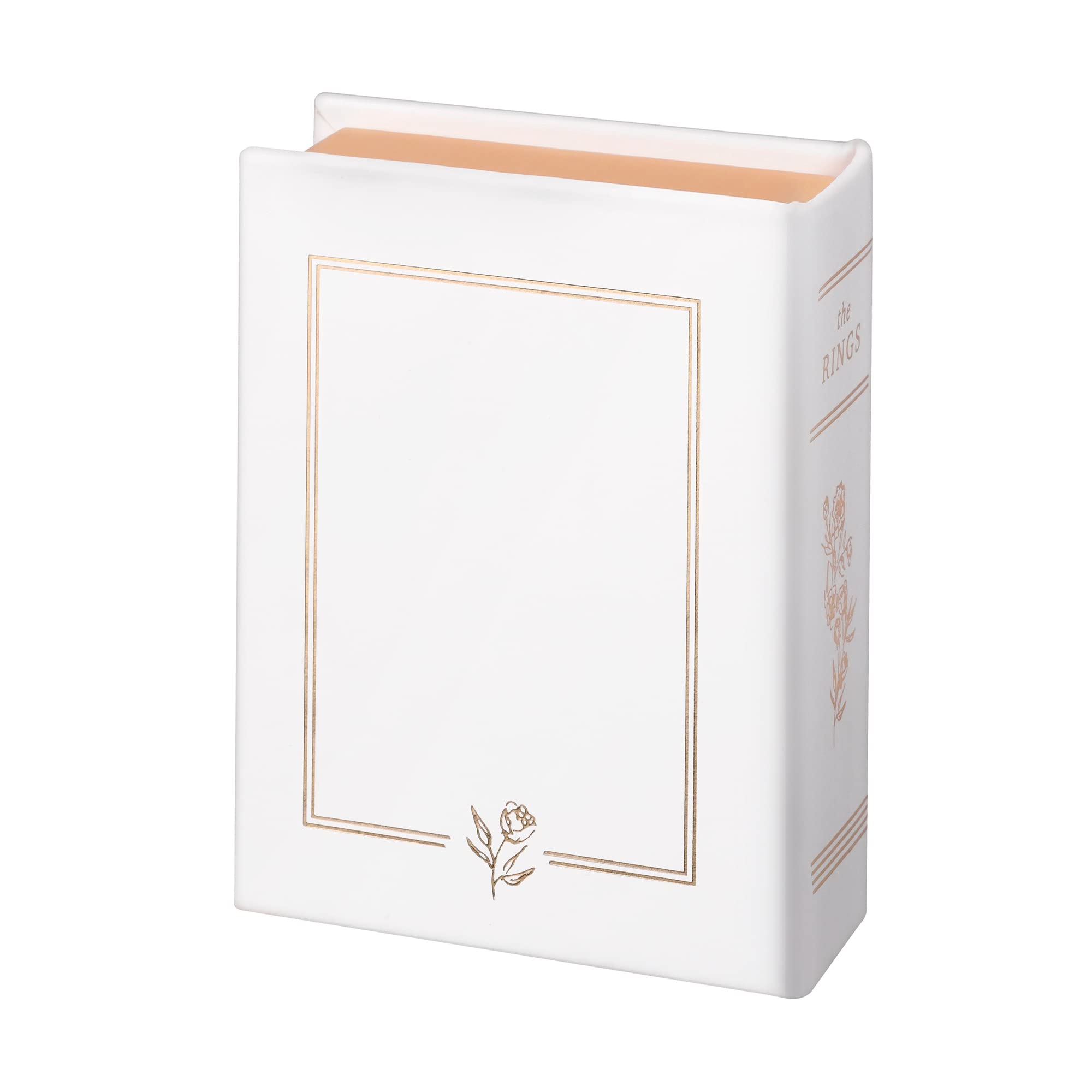 Lillian Rose Wedding Ring Book Box - Elegant White Keepsake Box for Jewelry Storage, Engagement & Wedding Rings - Perfect for Bridal Showers, Proposals & Anniversary Gifts