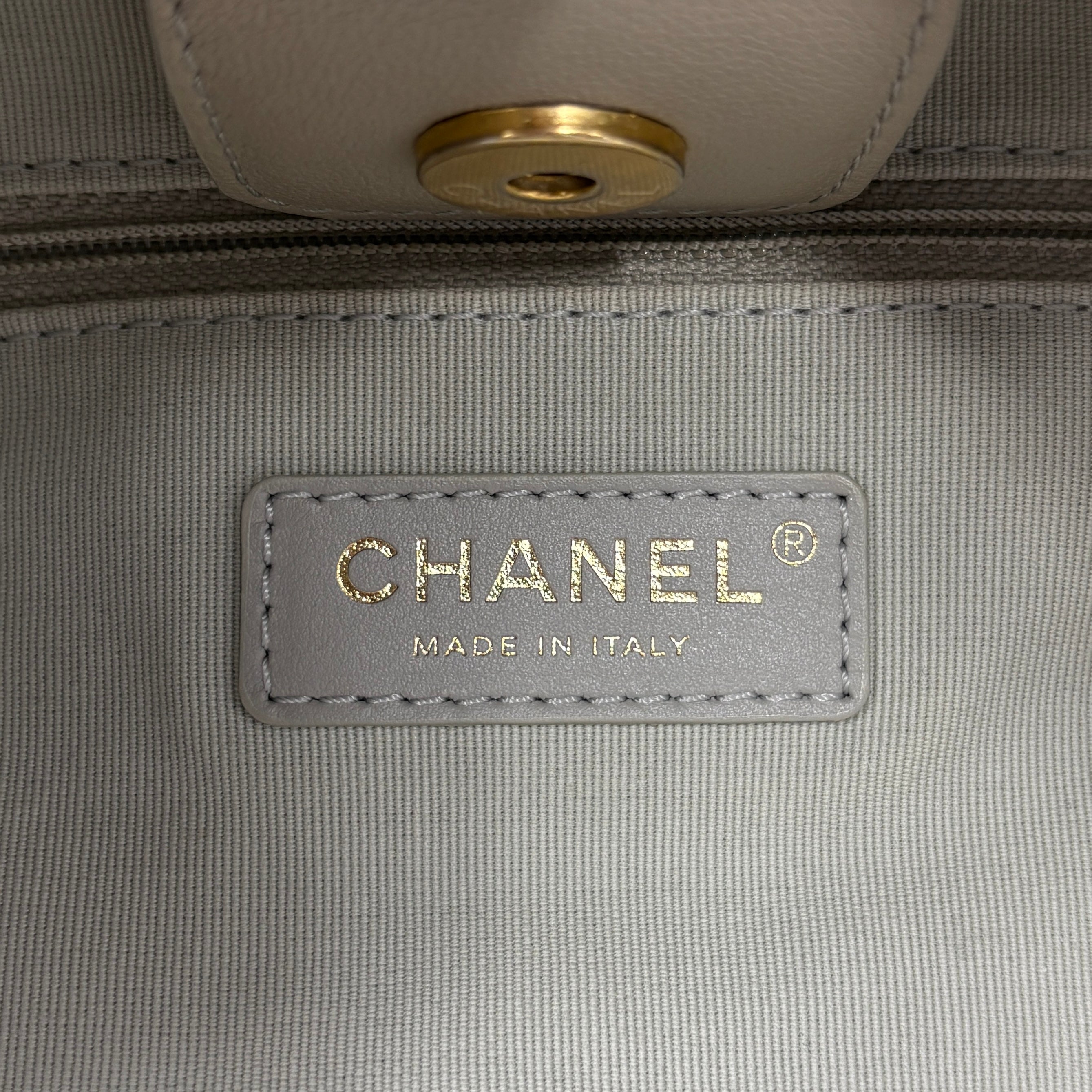 Chanel Silver Maxi Lifestyle Shopping Tote Bag - Luxury Designer Handbag for Women | Perfect for Work, Travel & Everyday Use