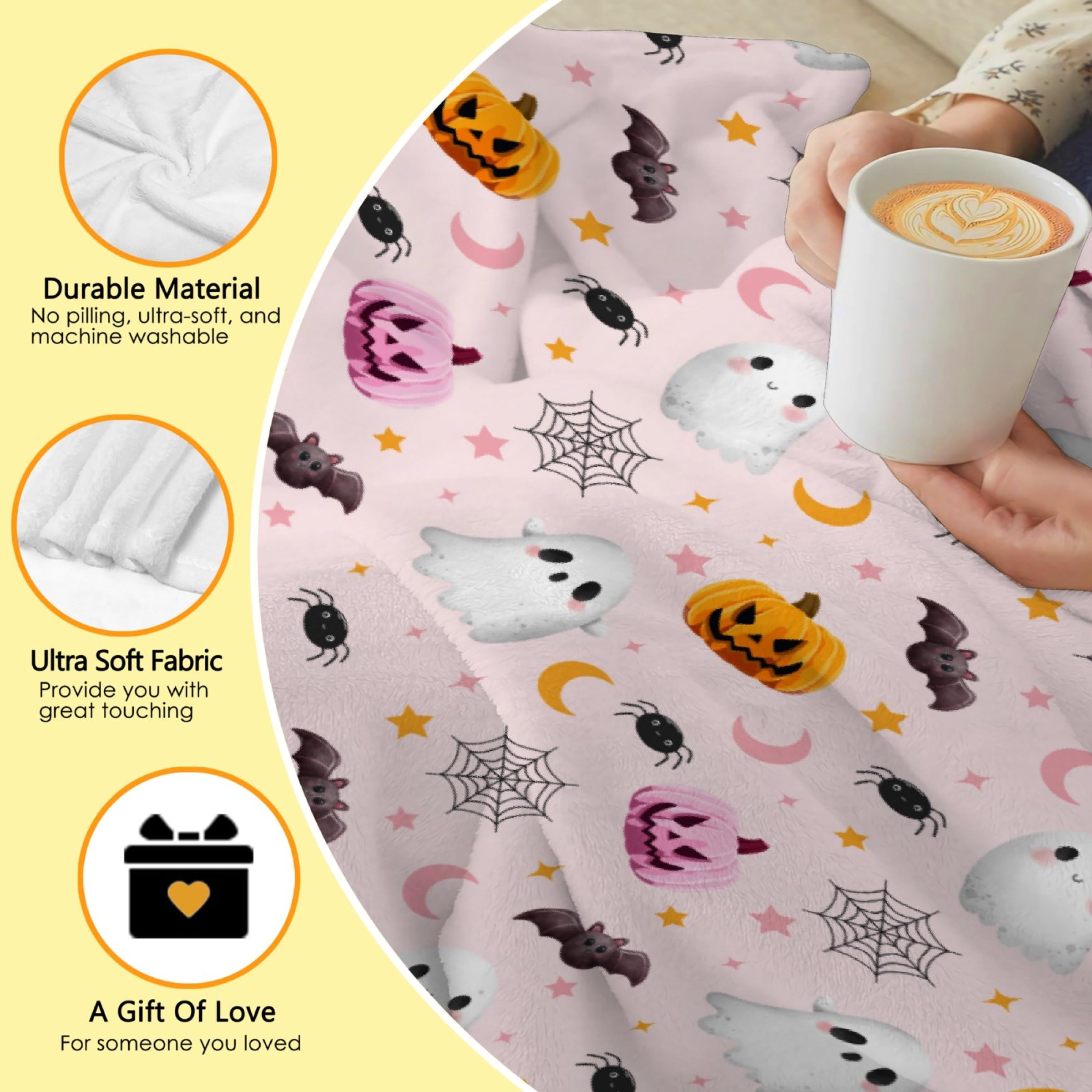 Halloween Ghost Pumpkin Blanket - 30