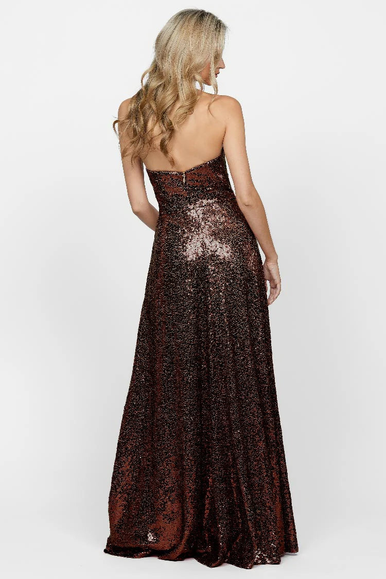 Miya Strapless Flowy A-Line Dress for Women - Elegant Summer Wedding Guest & Party Gown - Perfect for Beach Weddings, Cocktail Parties & Formal Events