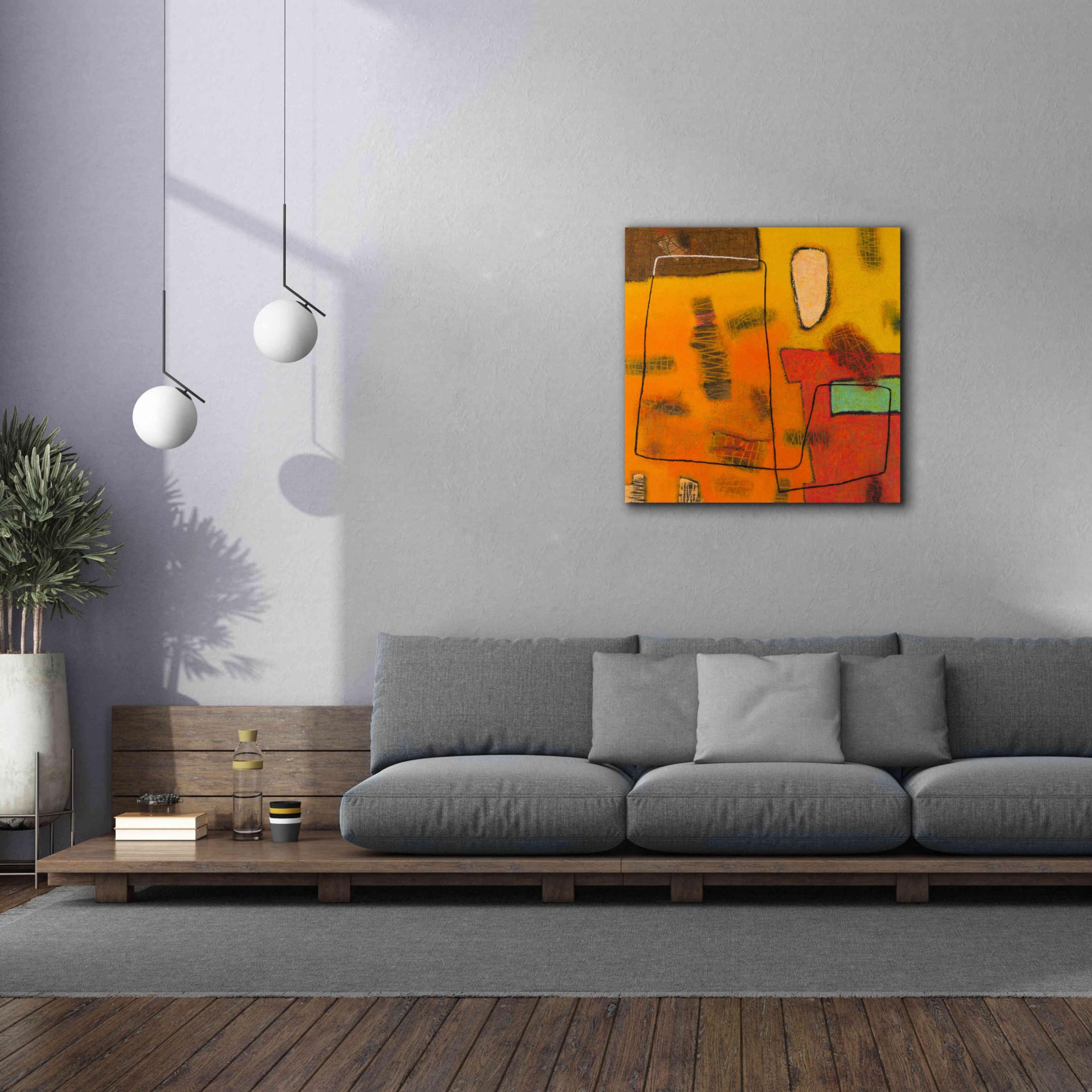 Epic Graffiti 'Conversations in the Abstract 31' by Downs - 37x37 Inch Giclee Canvas Wall Art Print - Modern Abstract Graffiti Painting for Living Room, Bedroom & Office Decor
