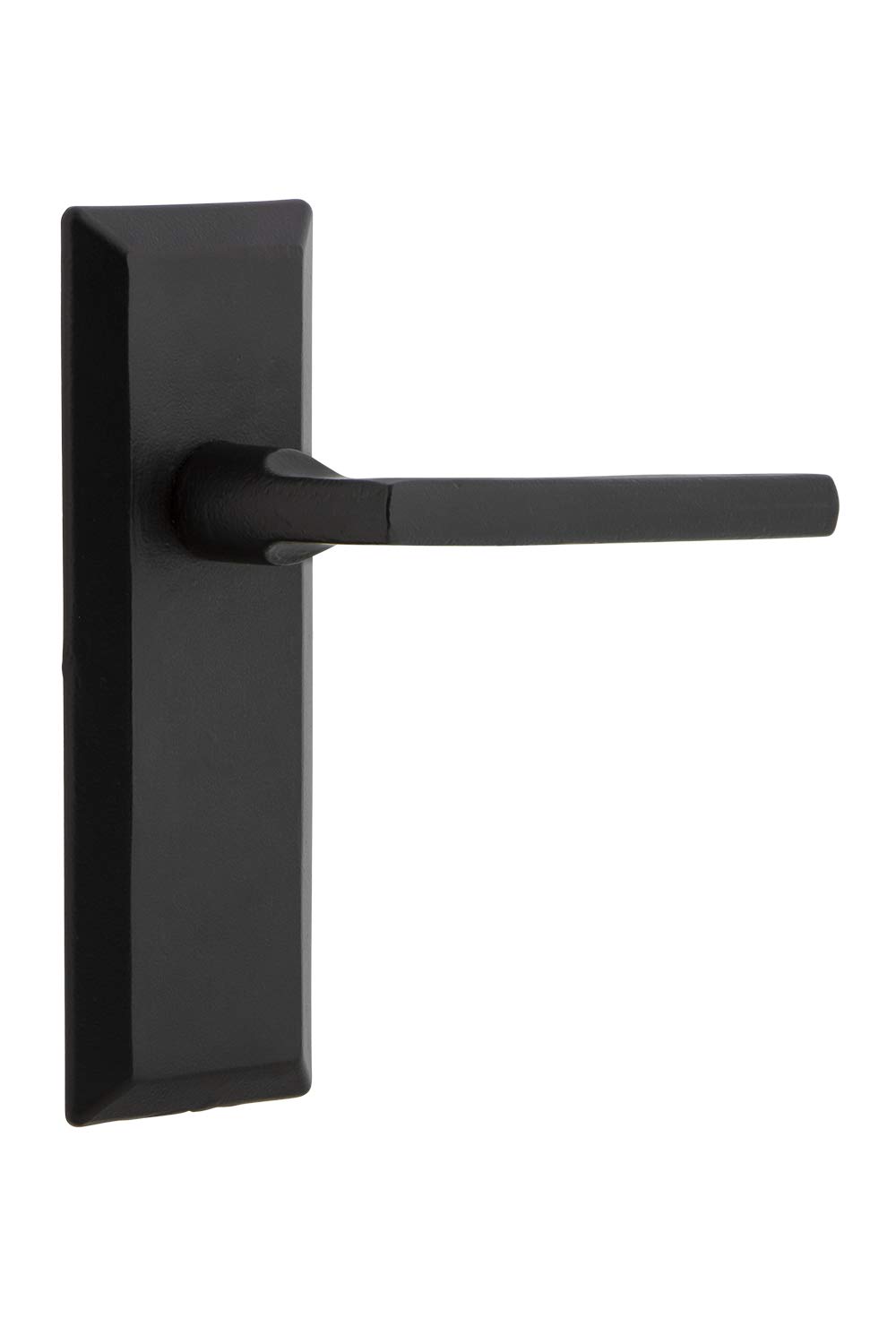Black Iron Ageless Keep Plate Passage with Dirk Lever - Secure Your Home & Castle Gates with Durable Medieval-Style Hardware