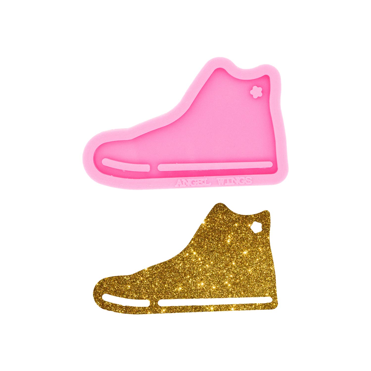 Shiny Angel Wings Silicone Molds for Resin Jewelry Making - DIY Epoxy Keychain, Pendant & Necklace Molds - Polymer Clay Craft Supplies for Handmade Jewelry - Perfect for Gifts, DIY Projects & Home Decor