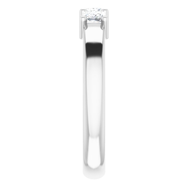0.54 Carat Princess Cut Diamond 3 Stone Wedding Ring - Elegant Prong Set Bridal Band for Engagement, Anniversary & Special Occasions