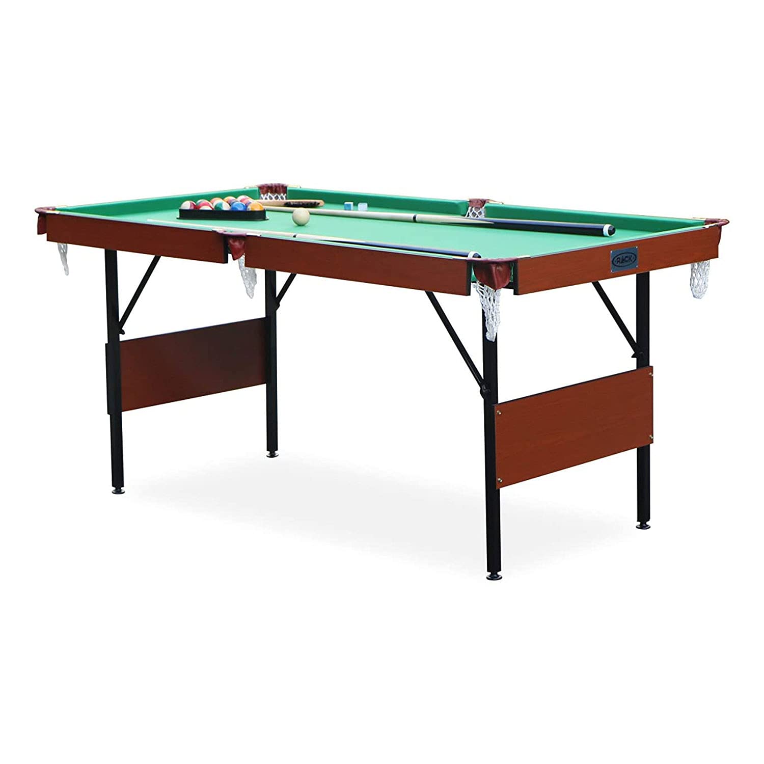 RACK Crucis 5.5-Foot Folding Billiard Pool Table - Portable Game Table for Home, Office, or Bar - Perfect for Indoor Entertainment & Parties