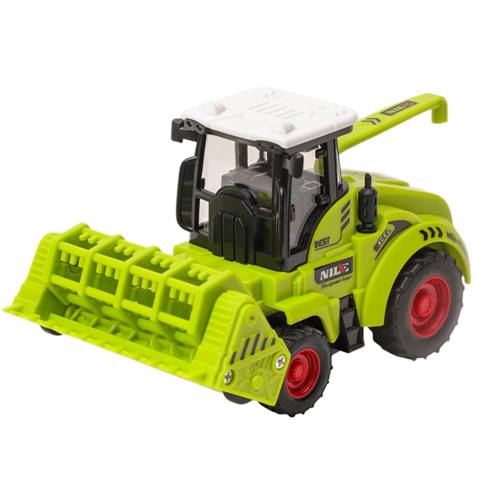 Realistic Inertial Tractor Toy Vehicle - Friction Powered Farm Tractor for Kids, Educational Learning Toy for Toddlers & Children - Perfect for Farm Play, Pretend Play, and Early STEM Learning