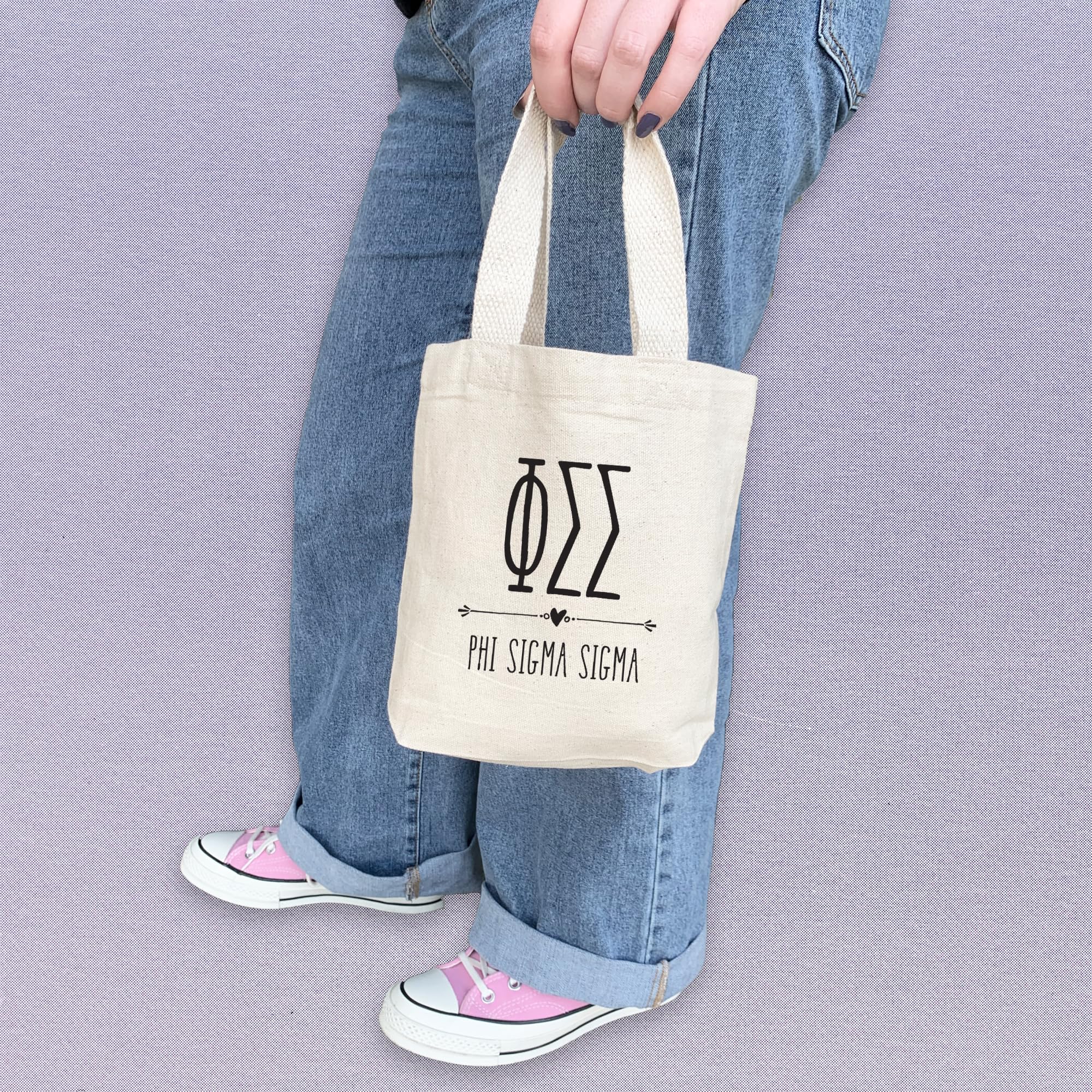 Greek Letter Sorority Mini Tote Bag - Personalized Sorority Gifts & Goodie Bags for Sisters - Perfect for Rush Week, Bid Day & Campus Events