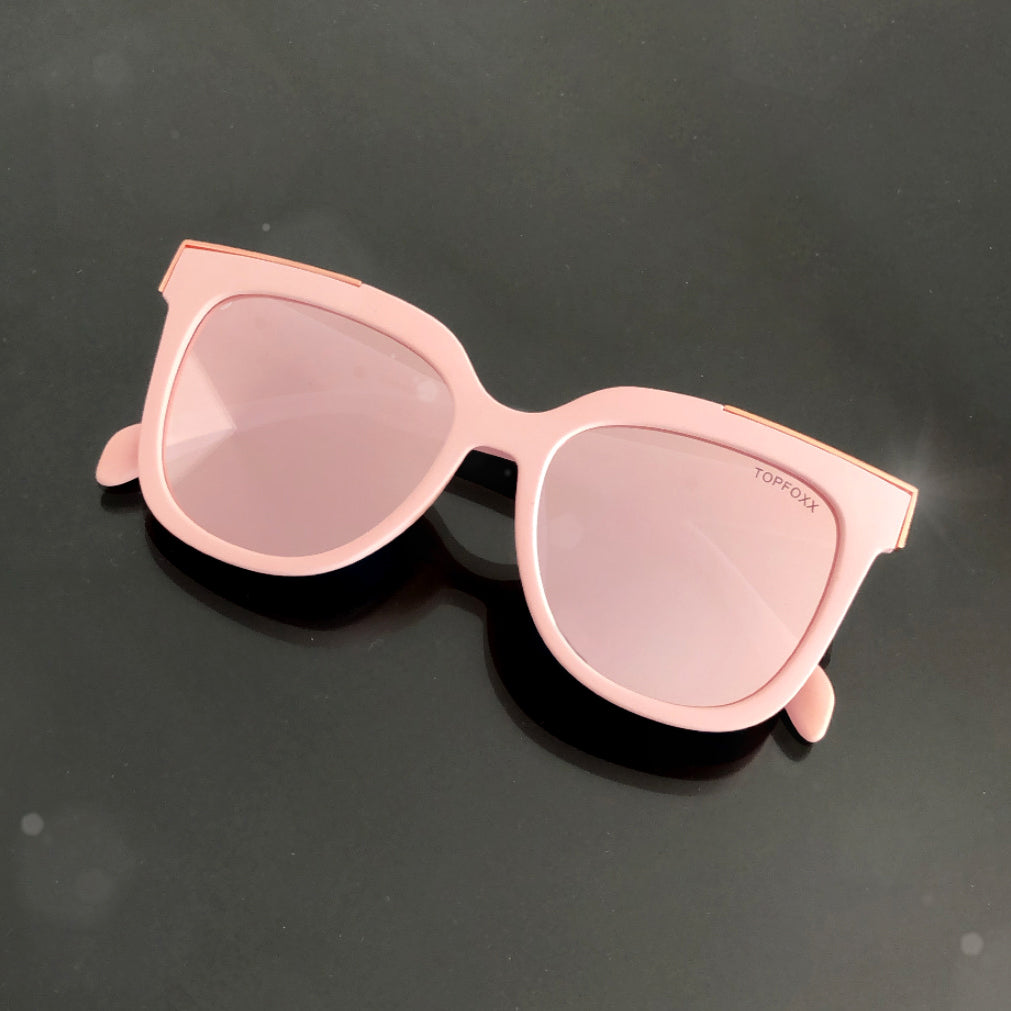 Coco Rose Gold Frame & Lens Wayfarer Sunglasses for Women - Stylish UV Protection Shades for Beach, Driving, and Outdoor Fashion