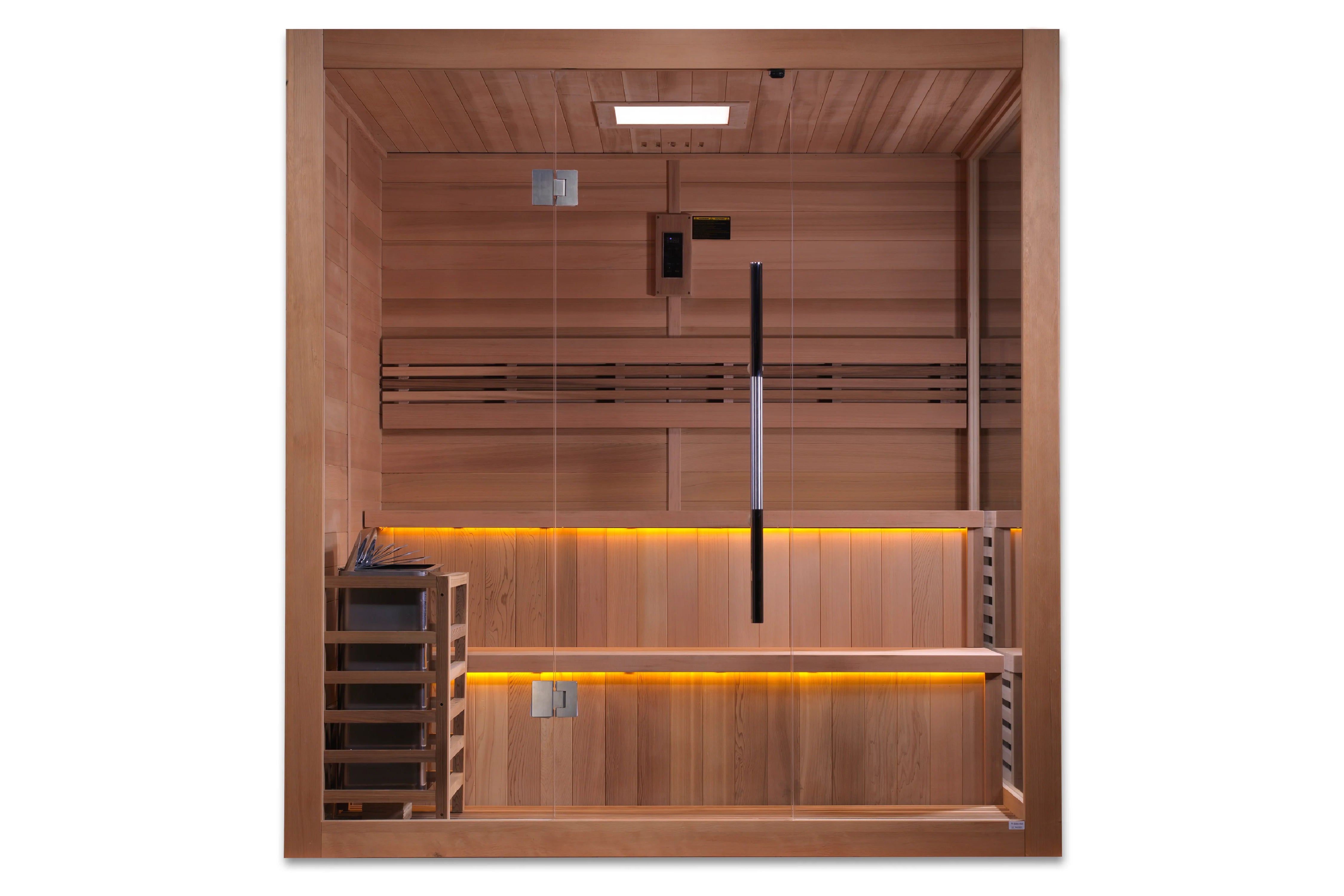 Golden Designs Kuusamo Edition 6-Person Indoor Outdoor Traditional Sauna - Perfect for Home Spa, Backyard Relaxation & Wellness Retreat