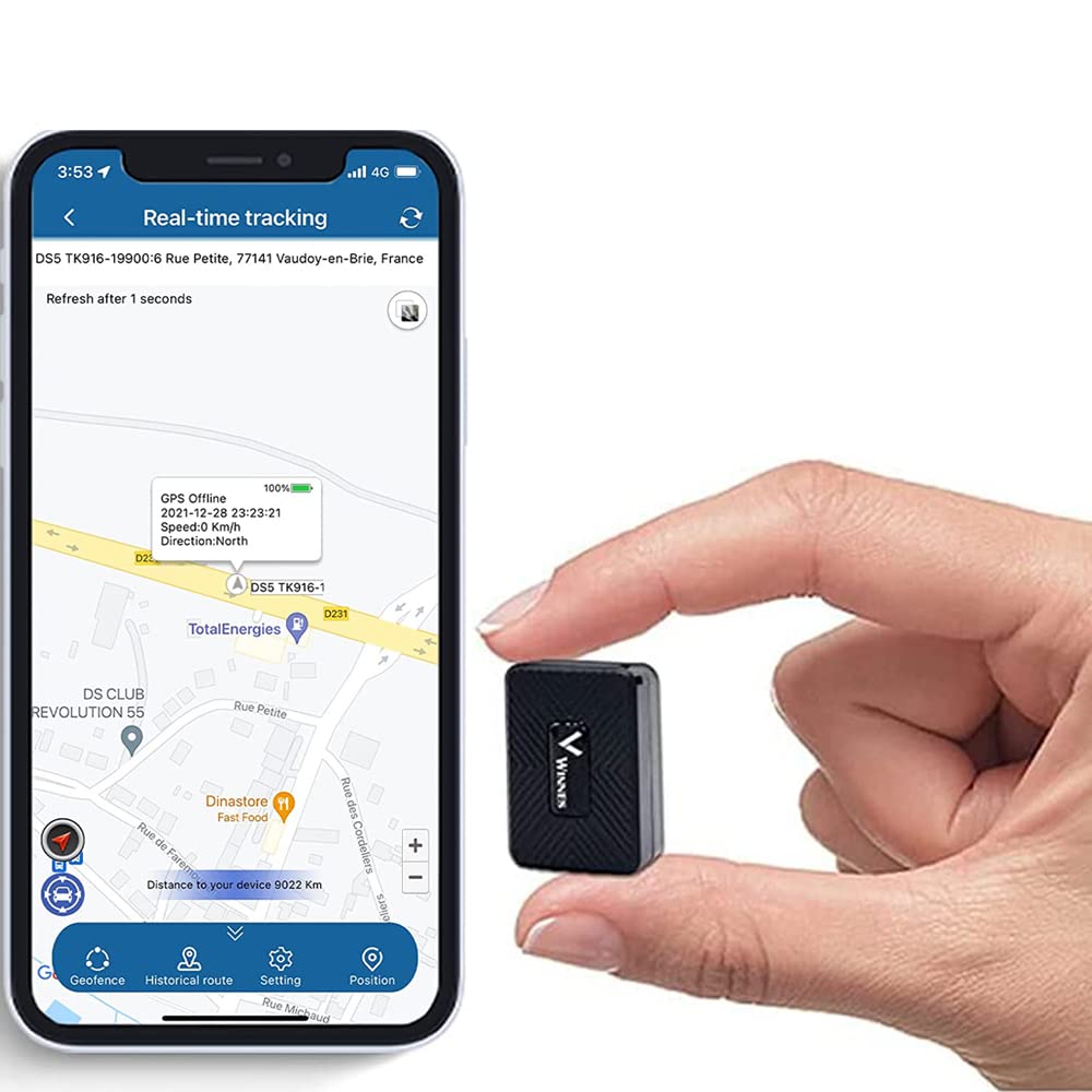 Zeerkeer Mini GPS Tracker - Portable Real-Time Magnetic Locator with Anti-Lost Alarm & Free App | Vehicle, Child, Elderly & Pet Tracking Device for Safety & Security