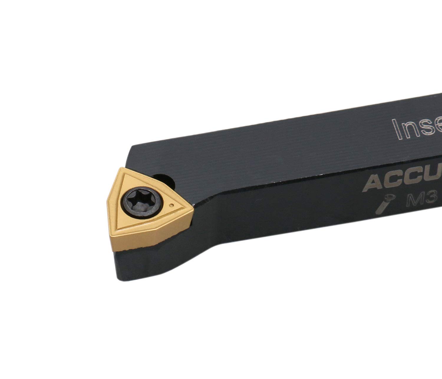 Accusize 3/8'' Shank 7-Piece Indexable Carbide Turning Tool Set with Fitted Case (2387-2003) - Perfect for Lathe Turning, Facing, and Threading Operations in Metalworking