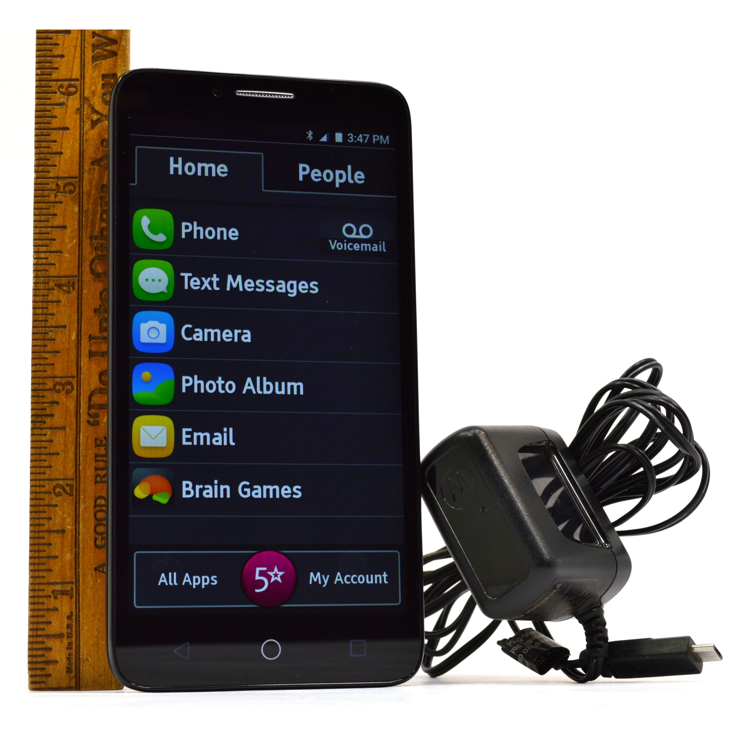 Refurbished Jitterbug GreatCall Smartphone - 5.5 Inch Easy-to-Use Senior Cell Phone for Elderly | Perfect for Emergency Calls, Health Monitoring & Staying Connected with Family