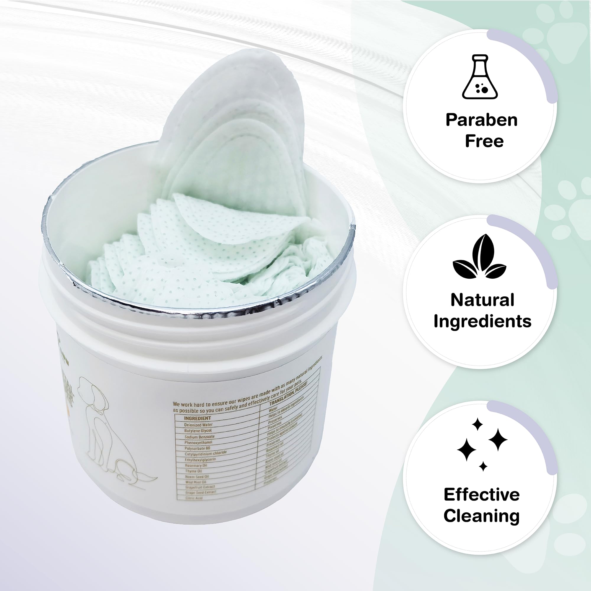40 Dog Teeth Cleaning Wipes - Mint Flavored Dental Wipes for Dogs - Fresh Breath & Plaque Control - Gentle Teeth Cleaning for Small & Large Dogs - Perfect for Daily Oral Care & Travel Use