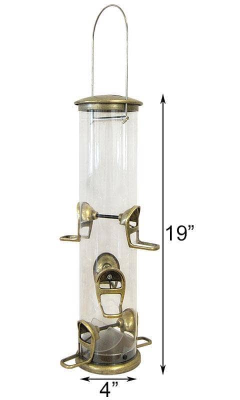 Large Capacity Wild Bird Feeder Tube - Durable Outdoor Bird Feeder for Backyard, Garden & Patio - Attracts Cardinals, Finches & Songbirds