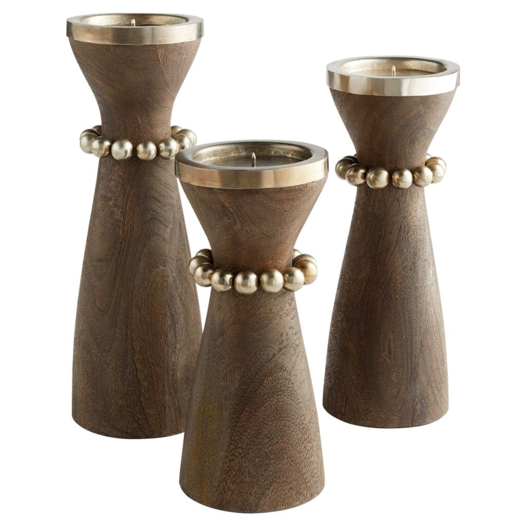 Cyan Design 11511 Parvati Candle Holder - Antique Silver Small Size for Home Decor, Table Centerpiece, Wedding & Party Decoration