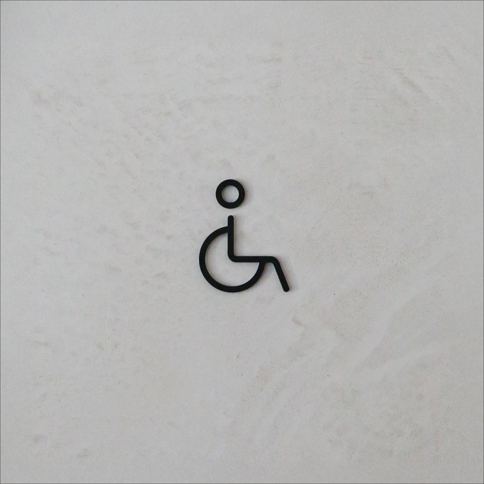 DESIGNSTUFF ADA Compliant Restroom Sign - Accessible Bathroom Signage in Black - Perfect for Offices, Hotels & Public Spaces