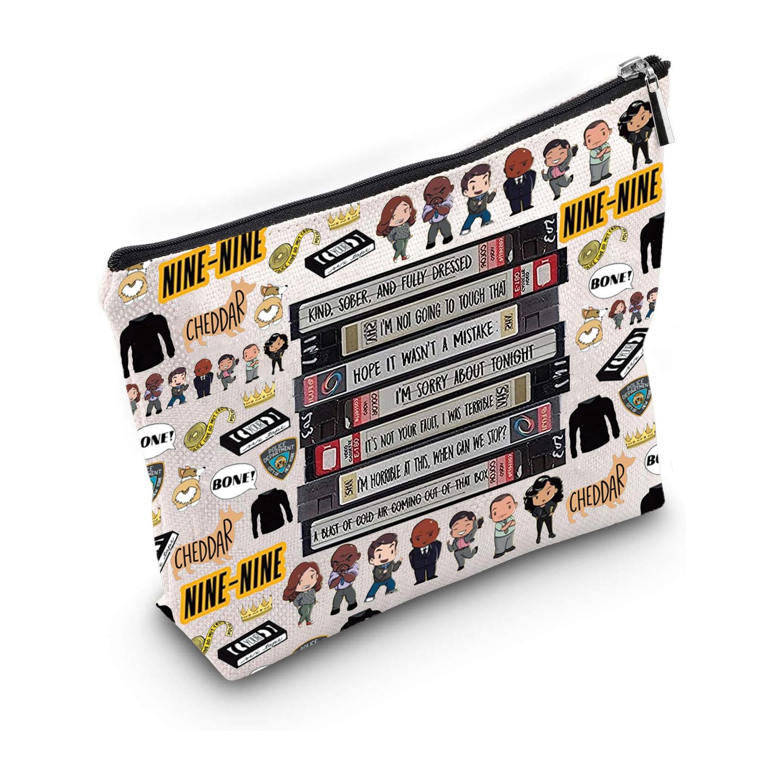 Brooklyn TV Show Themed Cosmetic Bag - Perfect Gift for Brooklyn 99 Fans | Travel Makeup Pouch for Women | Great for Travel, Gym & Daily Use