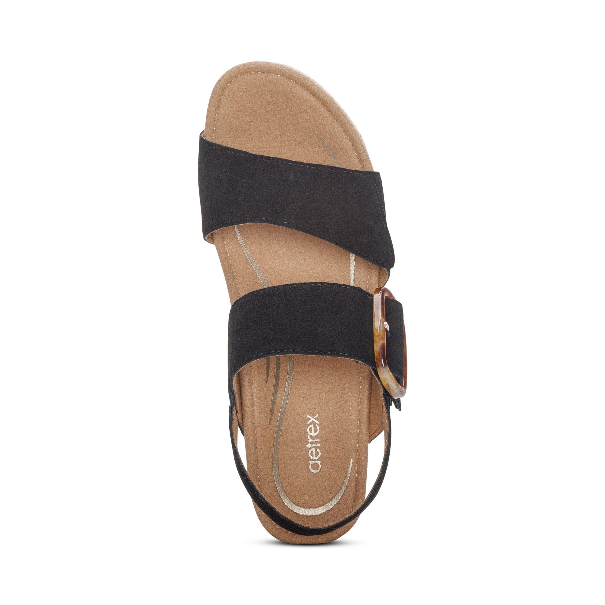 AETREX ASHLEY Support Wedge Sandals for Women - Comfortable Orthopedic Shoes for Plantar Fasciitis & Heel Pain Relief - Perfect for Walking, Work & Casual Wear