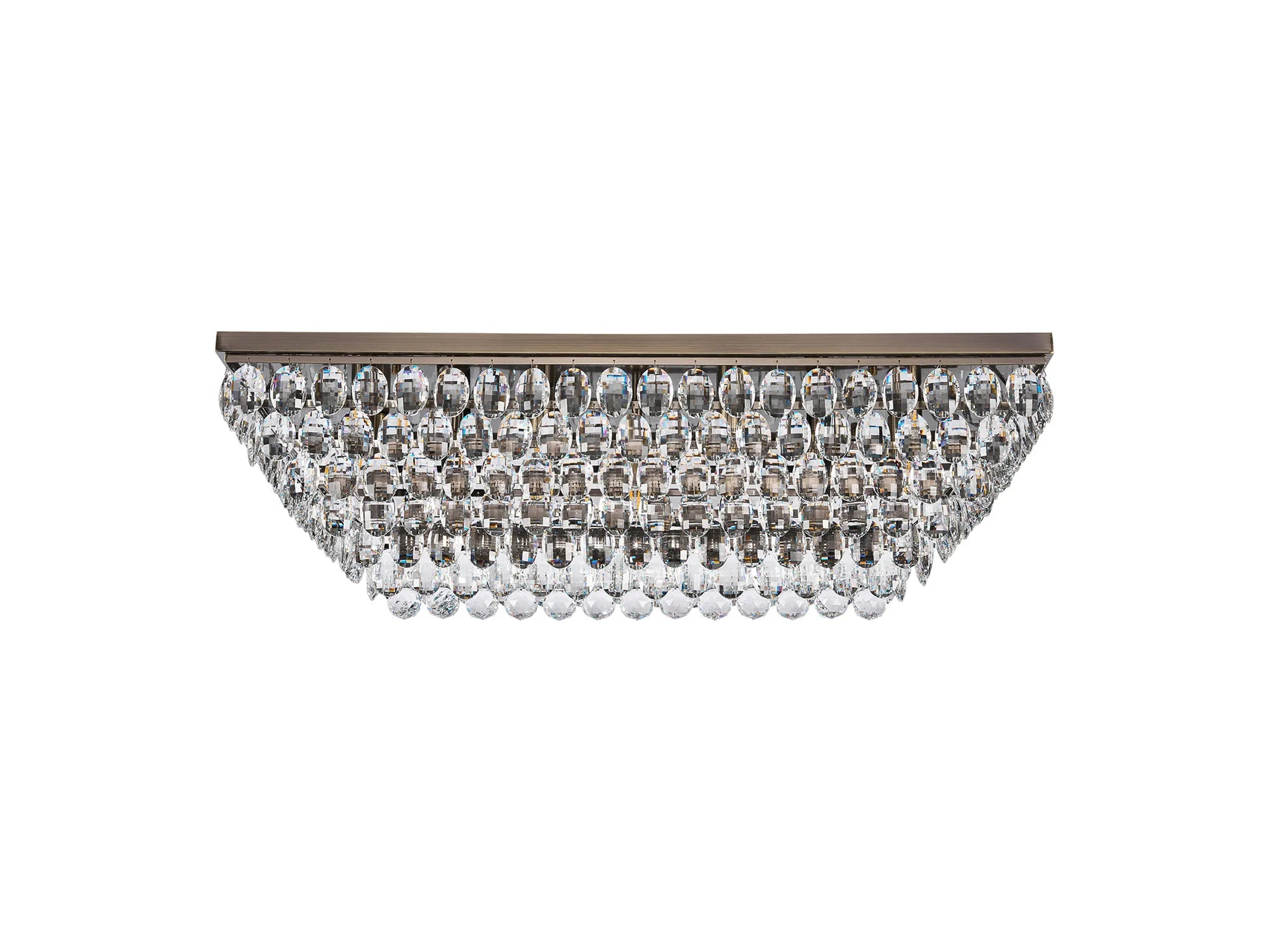 Consten Linear Flush Ceiling Light E14 Bulb - Modern LED Lighting Fixture for Bedroom, Kitchen & Hallway