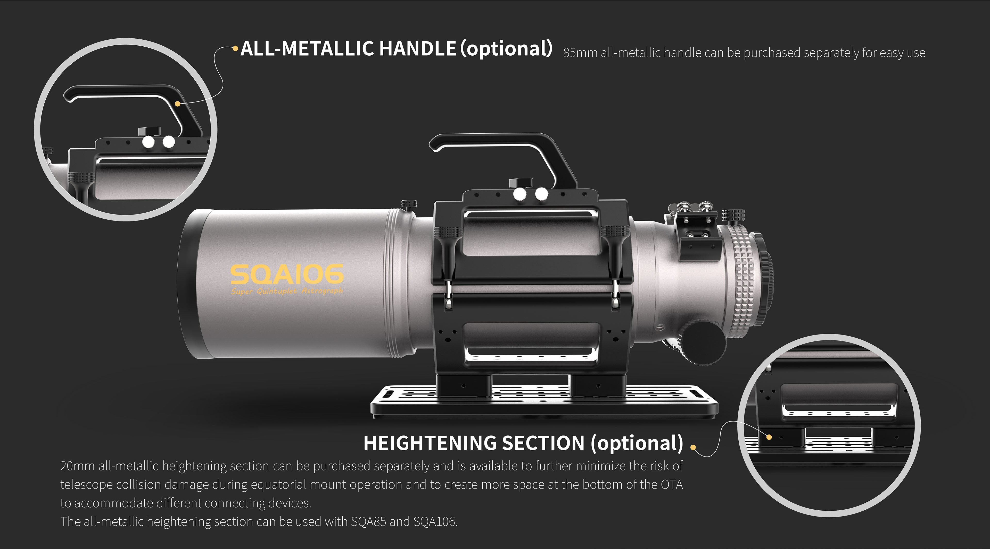 Askar SQA106 Petzval Astrograph Telescope for Astrophotography - Perfect for Deep Space Imaging and Night Sky Observation