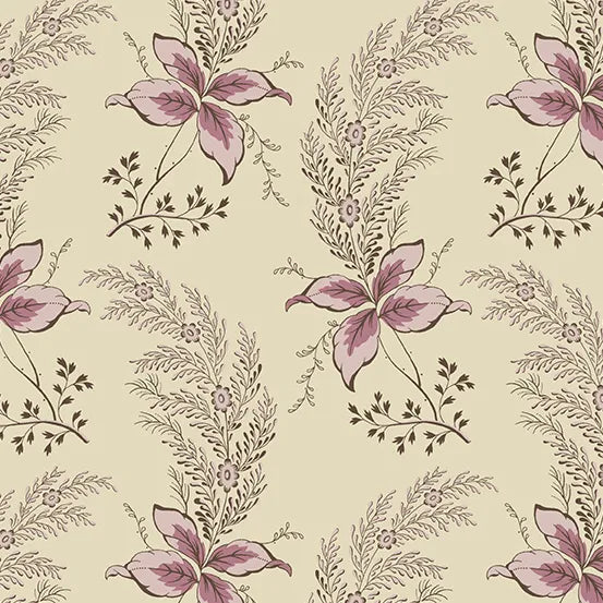 Edyta Sitar English Garden Andover A793LE Orchid Fabric - Perfect for Quilting, Home Decor, and DIY Craft Projects