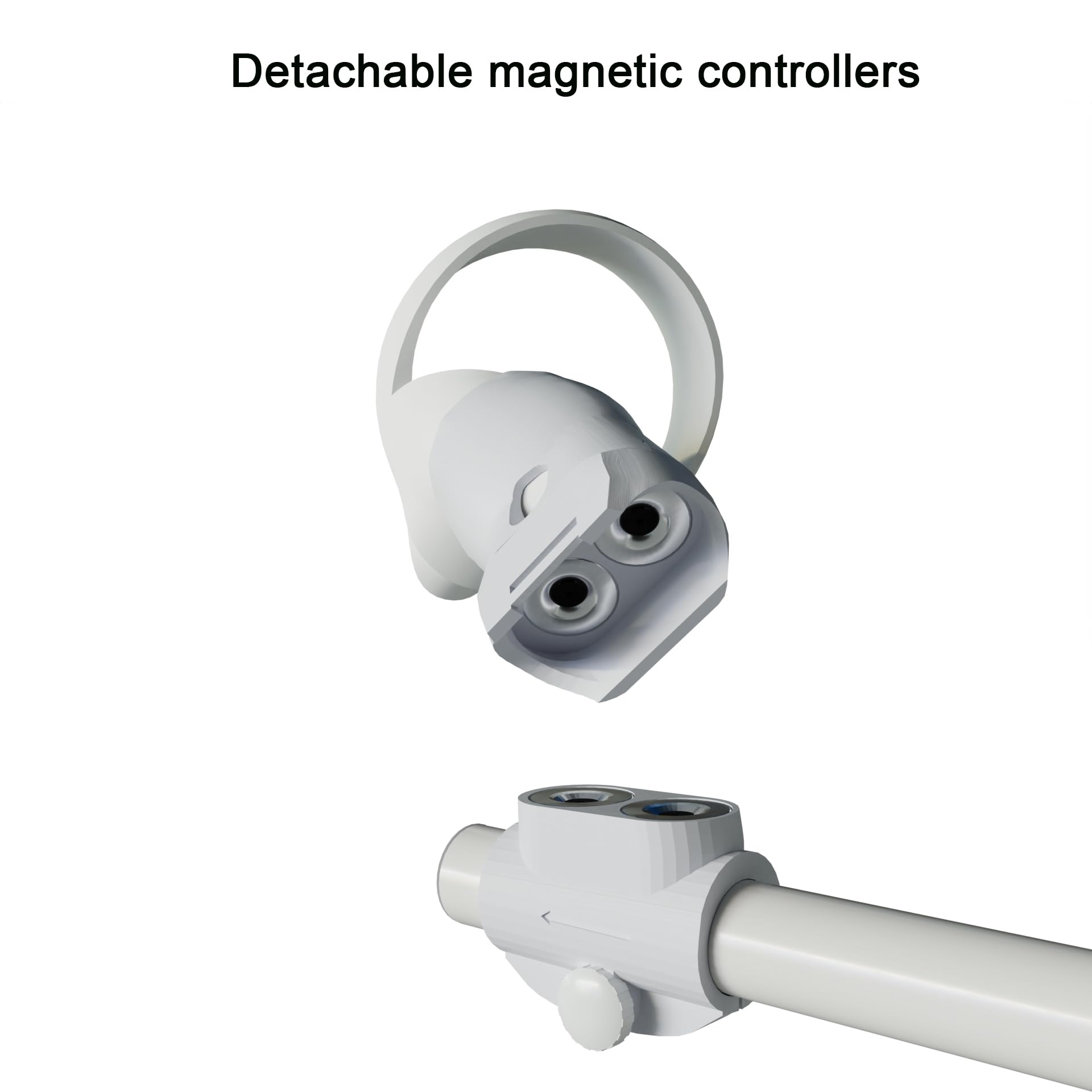 Moginno VR Controller Stock for Oculus Quest 2 & Meta Quest 2 - Dual Magnetic Rifle Adapter with Adjustable Shoulder Strap - Enhance FPS Game Realism for Shooting Games Like Pavlov, Onward, Contractors VR